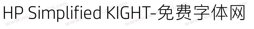 HP Simplified KIGHT字体转换